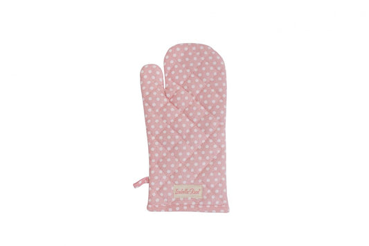 Guanto da Forno Pois Rosa 16,5x33 cm - 100% Cotone Isabelle Rose