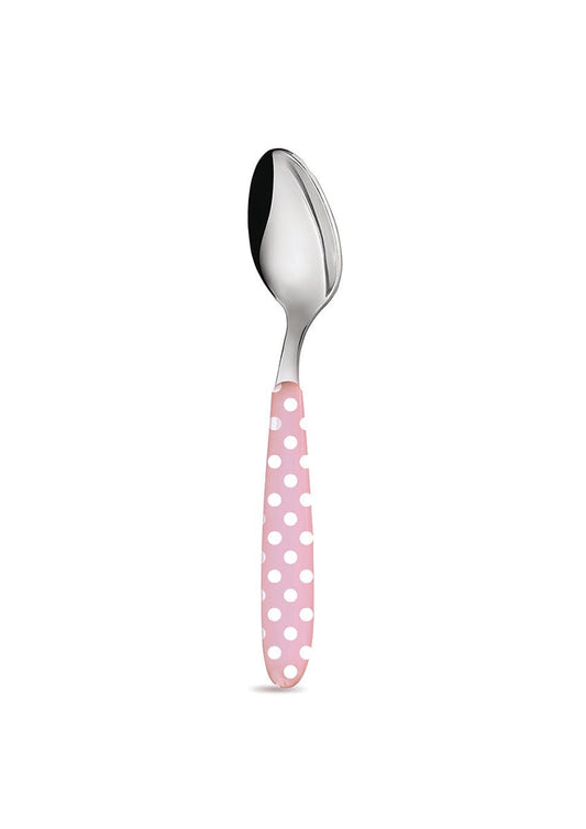 Cucchiaino Piccolo Rosa Pastello con Pois 14 cm - Made in Italy Isabelle Rose